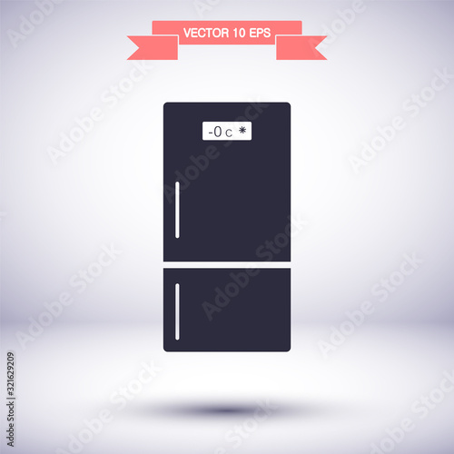 Fridge vector icon , lorem ipsum Flat design