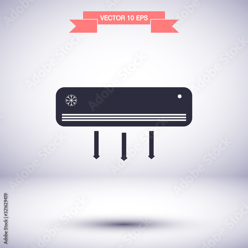 Conditioning vector icon , lorem ipsum Flat design