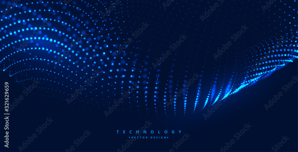 blue digital technology background with glowing particles blue digital technology background with glowing particles