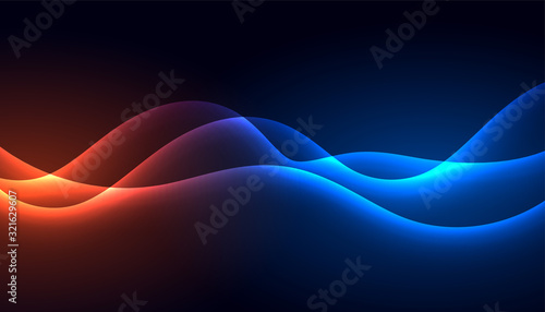 technology style glowing shiny wave background design