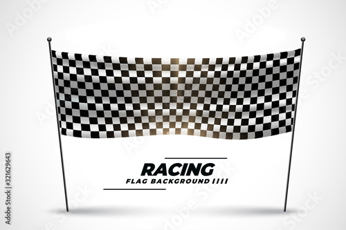 racing flag banner for start or finish of race