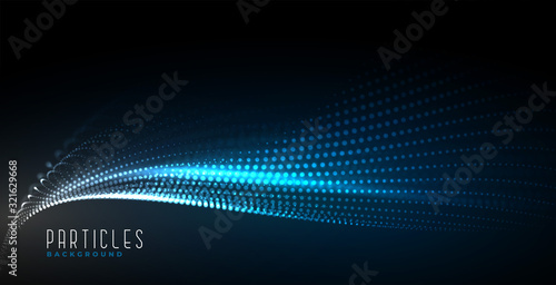abstract digital technology particle wave background design