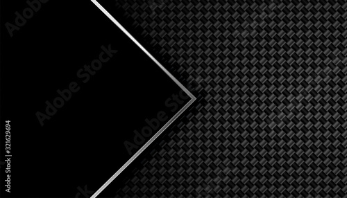 black carbon fiber background with text space