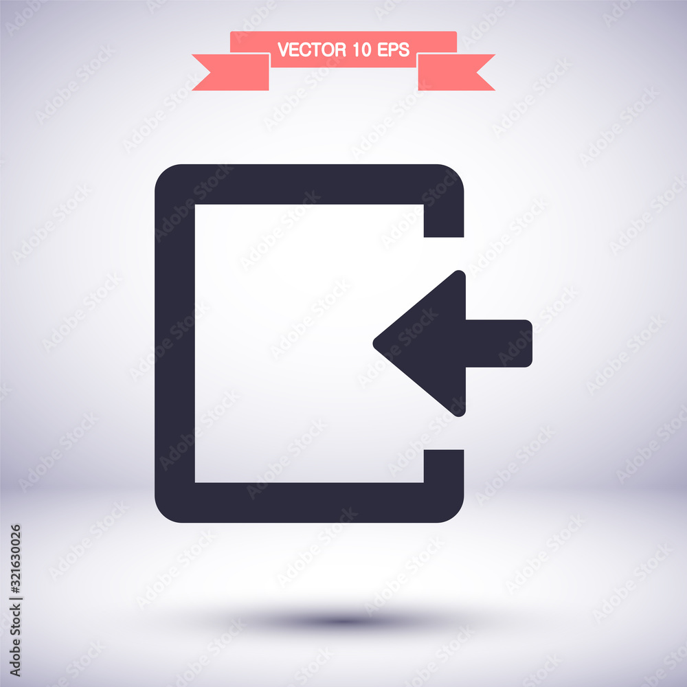 ENTRANCE vector icon , lorem ipsum Flat design ENTRANCE vector icon , lorem ipsum Flat design