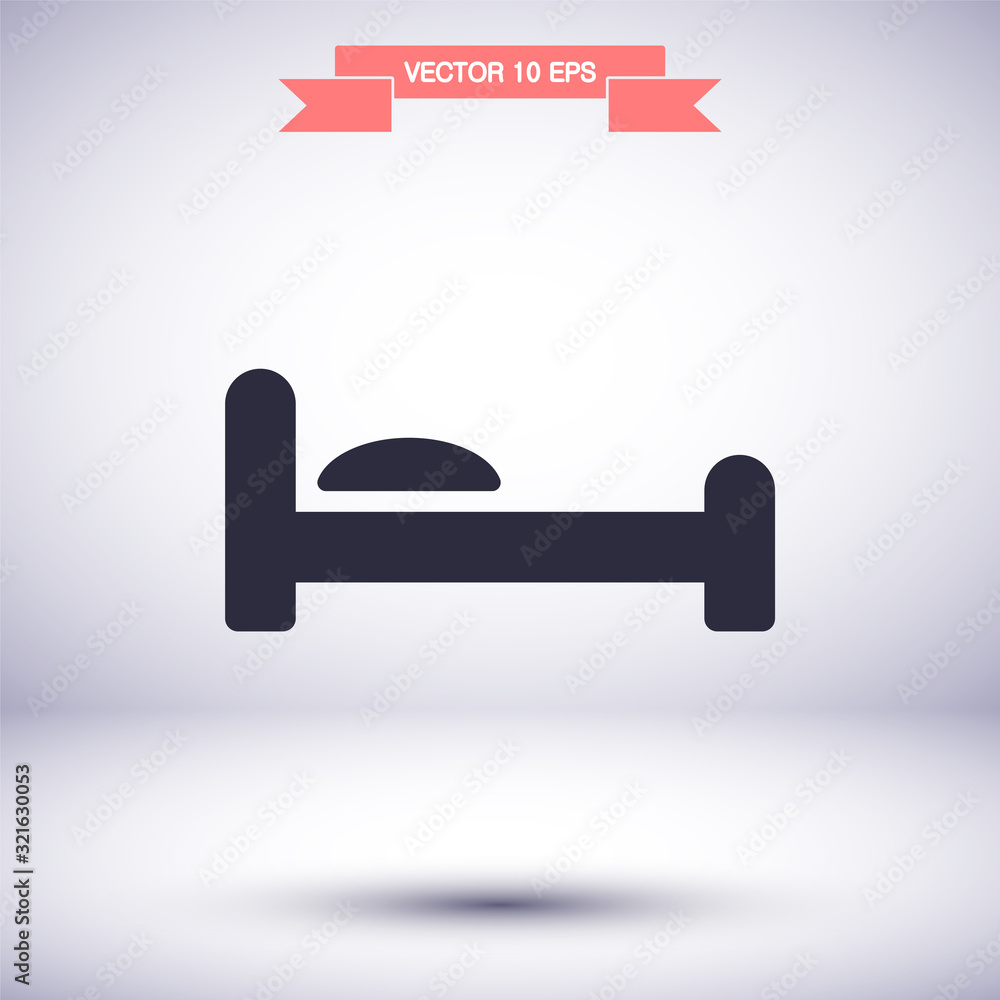 Bed vector icon , lorem ipsum Flat design Bed vector icon , lorem ipsum Flat design