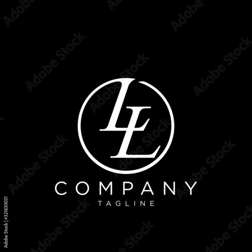 ll logo design vector icon photo