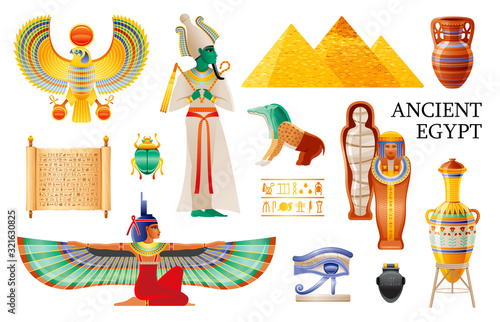 Fotografija Ancient Egypt icon set