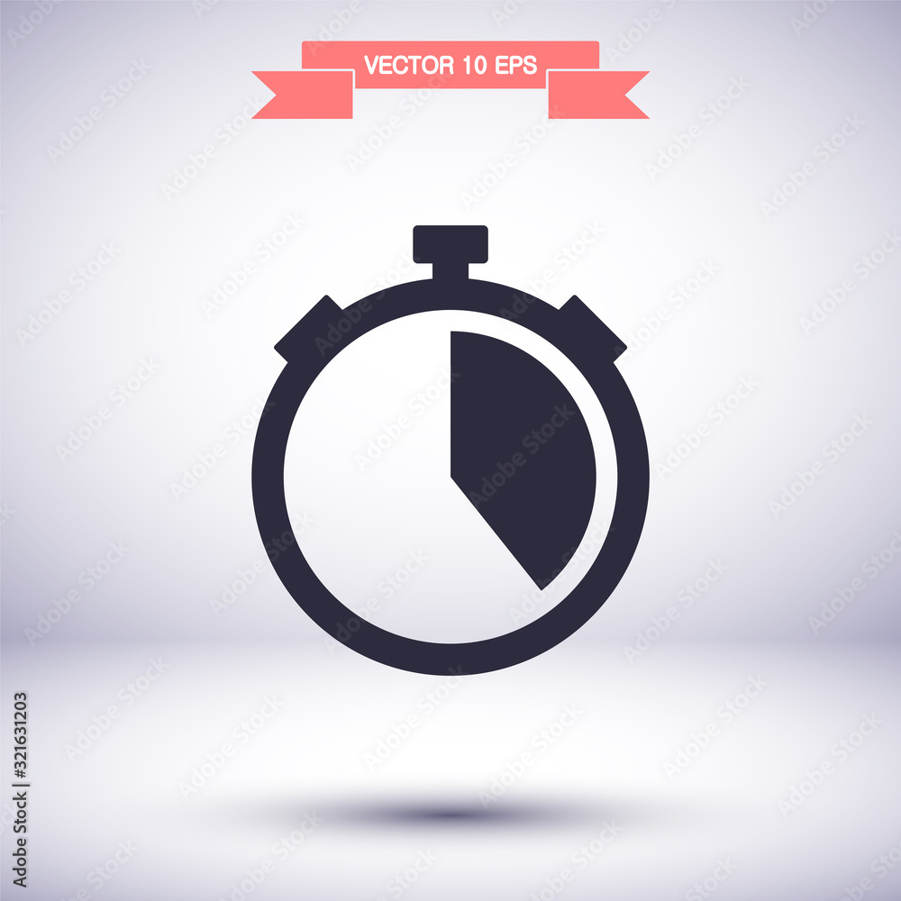 Stopwatch vector icon , lorem ipsum Flat design Stopwatch vector icon , lorem ipsum Flat design