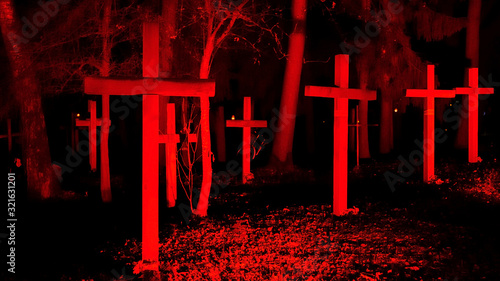 The Kurapaty tract. Memorial place for victims of repression during Great Purge in the Soviet Union.
