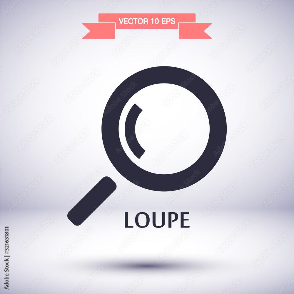 Magnifier with a man vector icon , lorem ipsum Flat design Magnifier with a man vector icon , lorem ipsum Flat design
