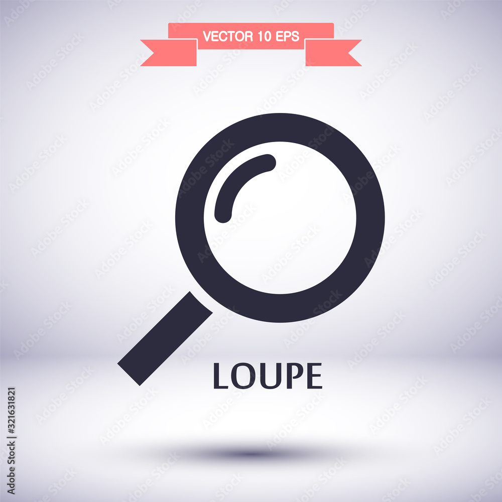 Magnifier with a man vector icon , lorem ipsum Flat design Magnifier with a man vector icon , lorem ipsum Flat design