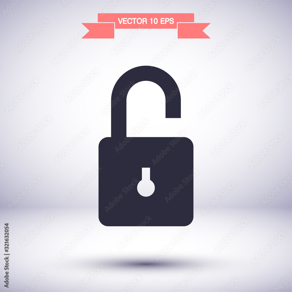 Lock vector icon , lorem ipsum Flat design Lock vector icon , lorem ipsum Flat design