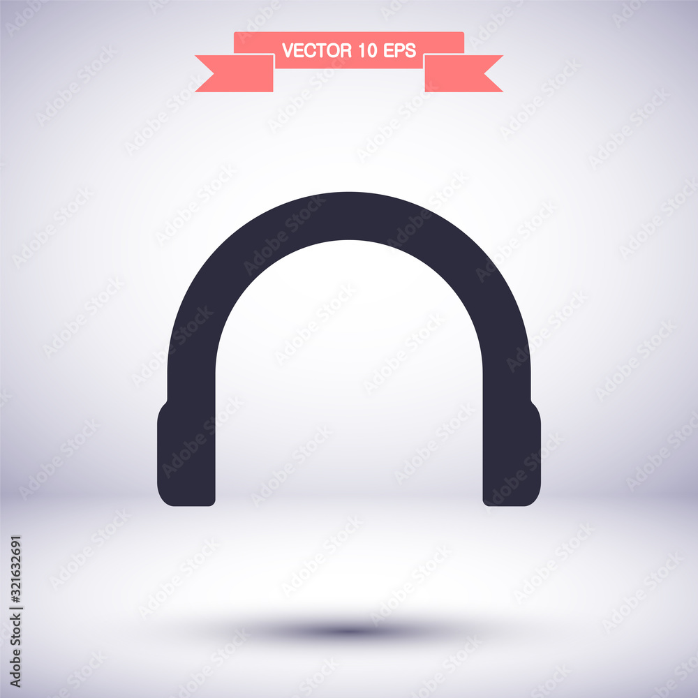 Headphones vector icon , lorem ipsum Flat design Headphones vector icon , lorem ipsum Flat design