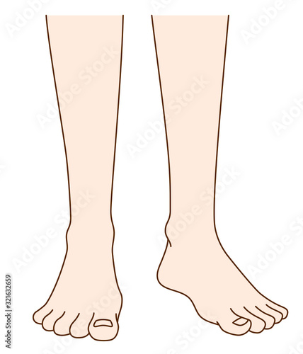 女性の足元