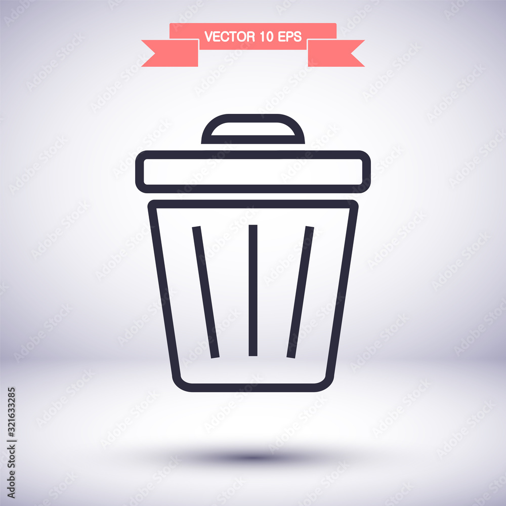 Trash vector icon , lorem ipsum Flat design Trash vector icon , lorem ipsum Flat design