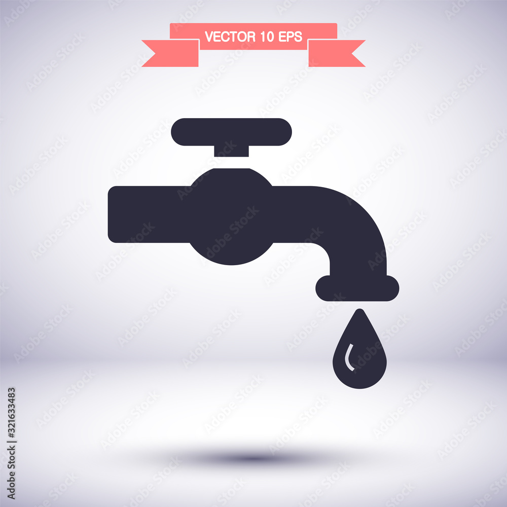 Kitchen faucet iconvector icon , lorem ipsum Flat design Kitchen faucet iconvector icon , lorem ipsum Flat design