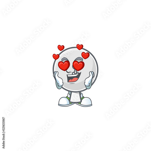 A romantic satellite dish cartoon mascot design style