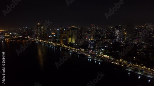 Wallpaper Mural Aerial Philippines Time Lapse Manila Downtown Malate Night September 2019 4K  Aerial time lapse video of downtown Manila Philippines waterfront in Malate district on a beautiful evening nigh Torontodigital.ca