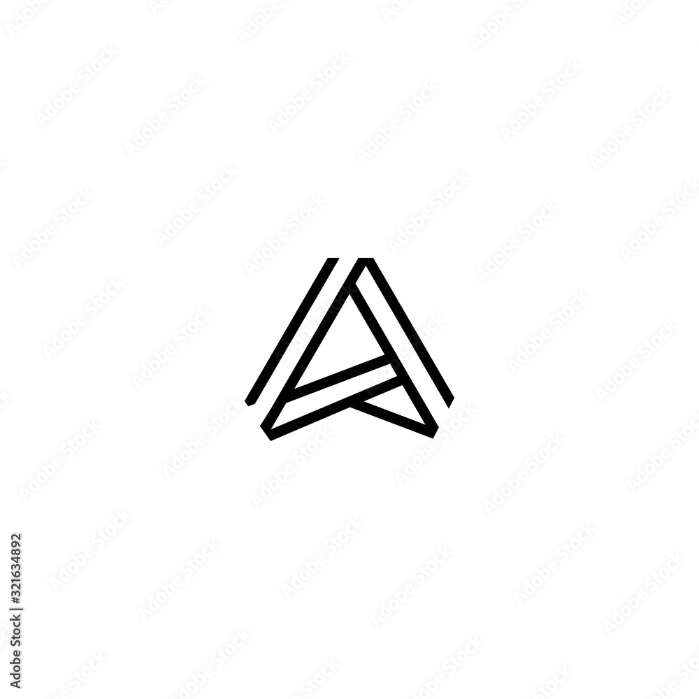AA Letter Triangle Logo Design Vector Template AA Letter Triangle Logo Design Vector Template