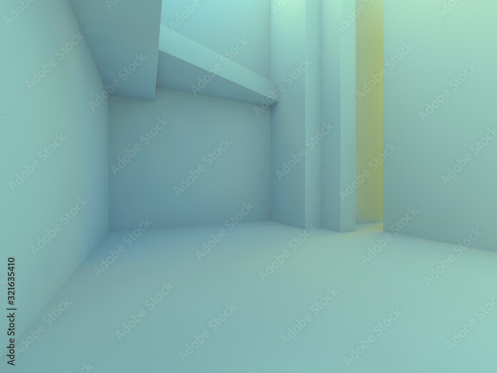 Abstract modern architecture background. 3D Abstract modern architecture background. 3D