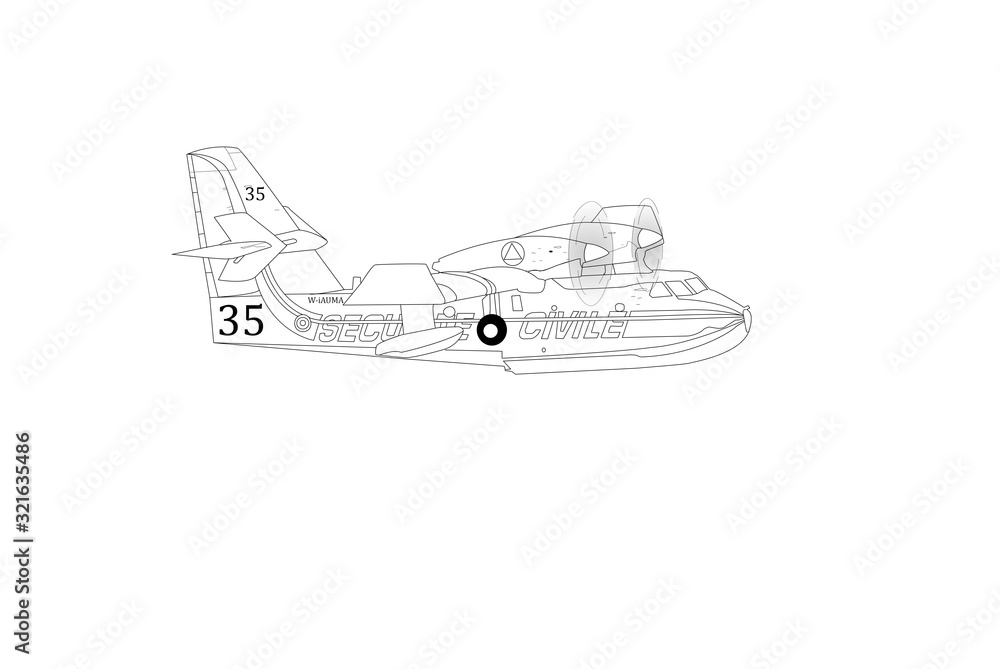 Avion canadair graphique Avion canadair graphique