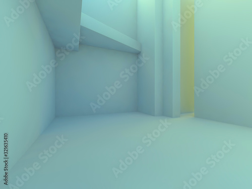 Abstract modern architecture background. 3D