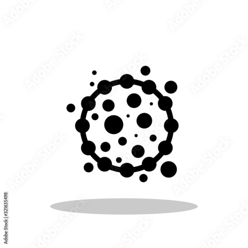 Dangerous bacteria icon in flat style. Virus symbol for your web site design, logo, app, UI Vector EPS 10.