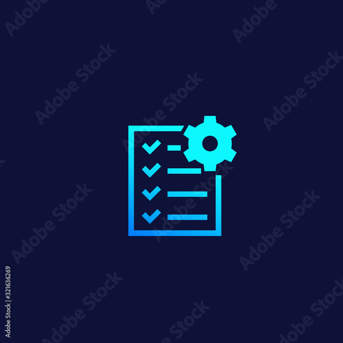 maintenance list, checkup icon