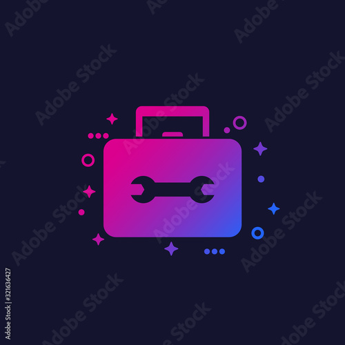 Toolbox icon, vector