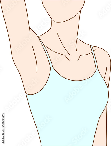 女性のデコルテ