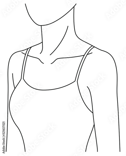 女性のデコルテ
