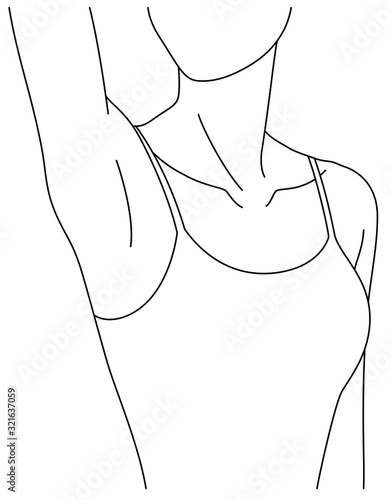女性のデコルテ