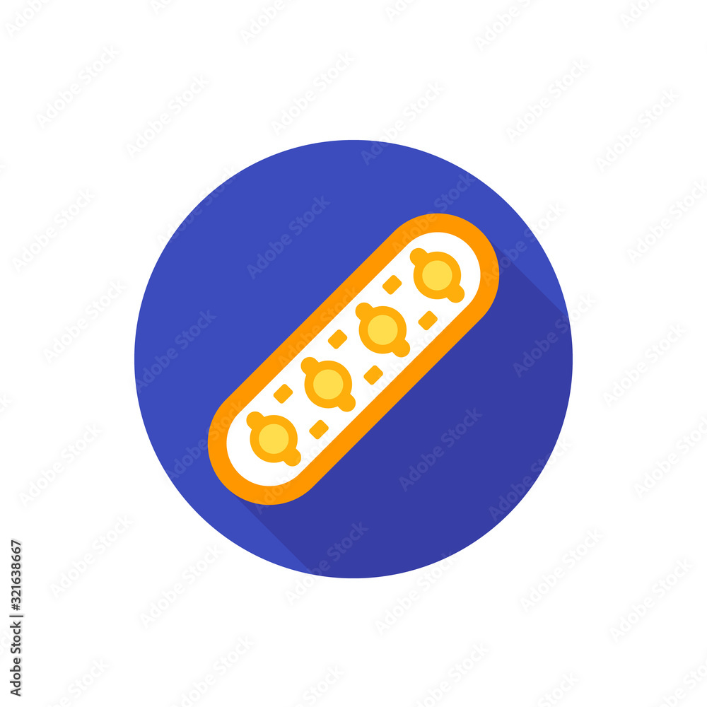 LED strip icon, flat design LED strip icon, flat design