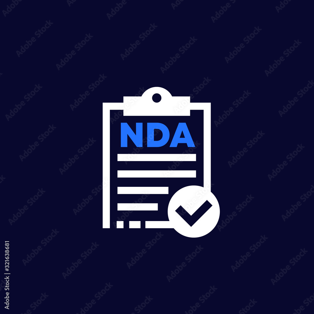 NDA agreement document vector icon NDA agreement document vector icon