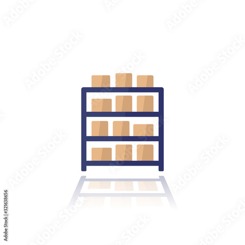 inventory icon on white  flat vector