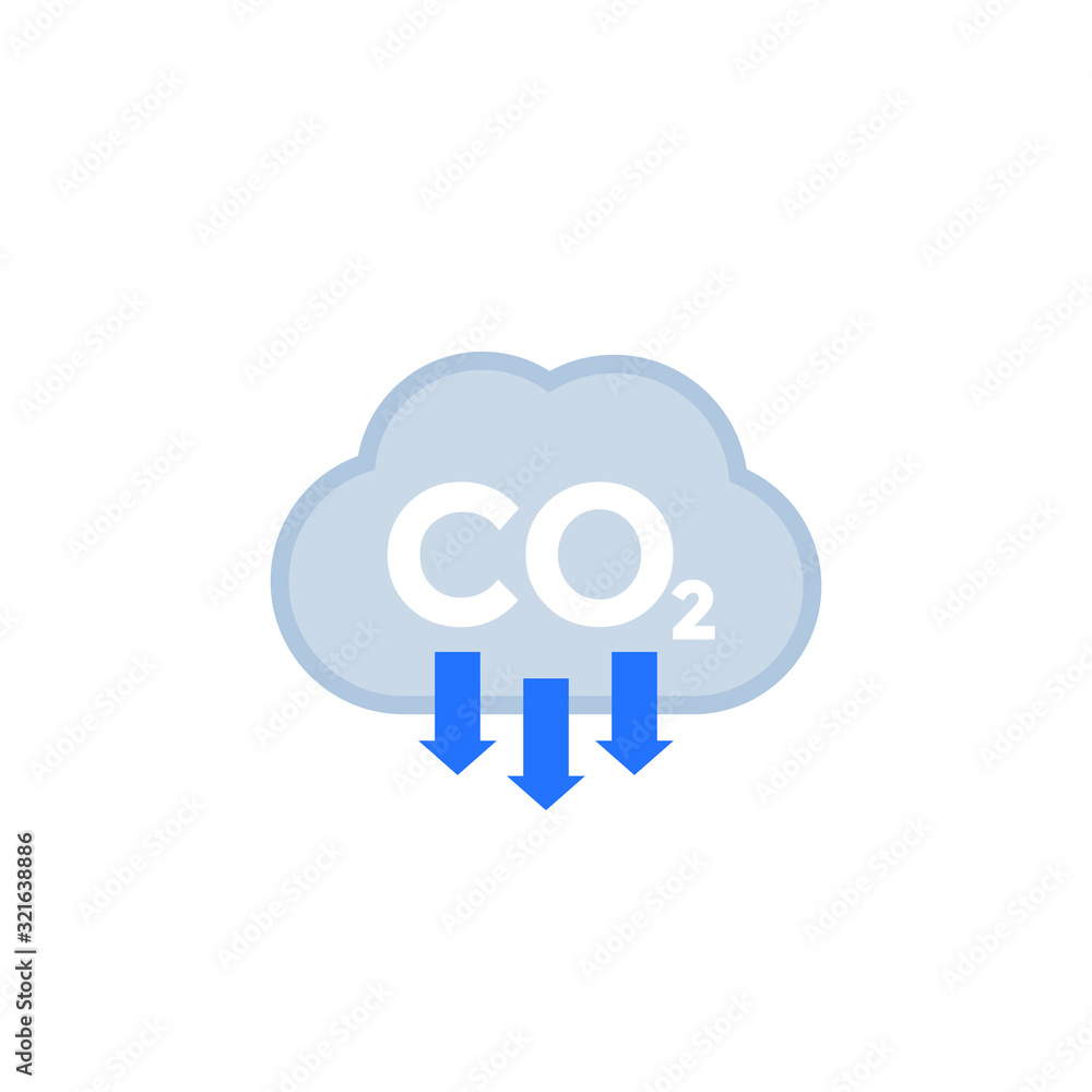 co2, carbon dioxide emissions, reduce emission icon co2, carbon dioxide emissions, reduce emission icon