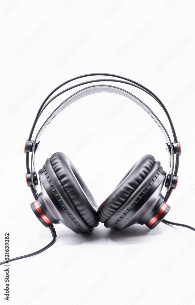 High-quality headphones on a white background. High-quality headphones on a white background.