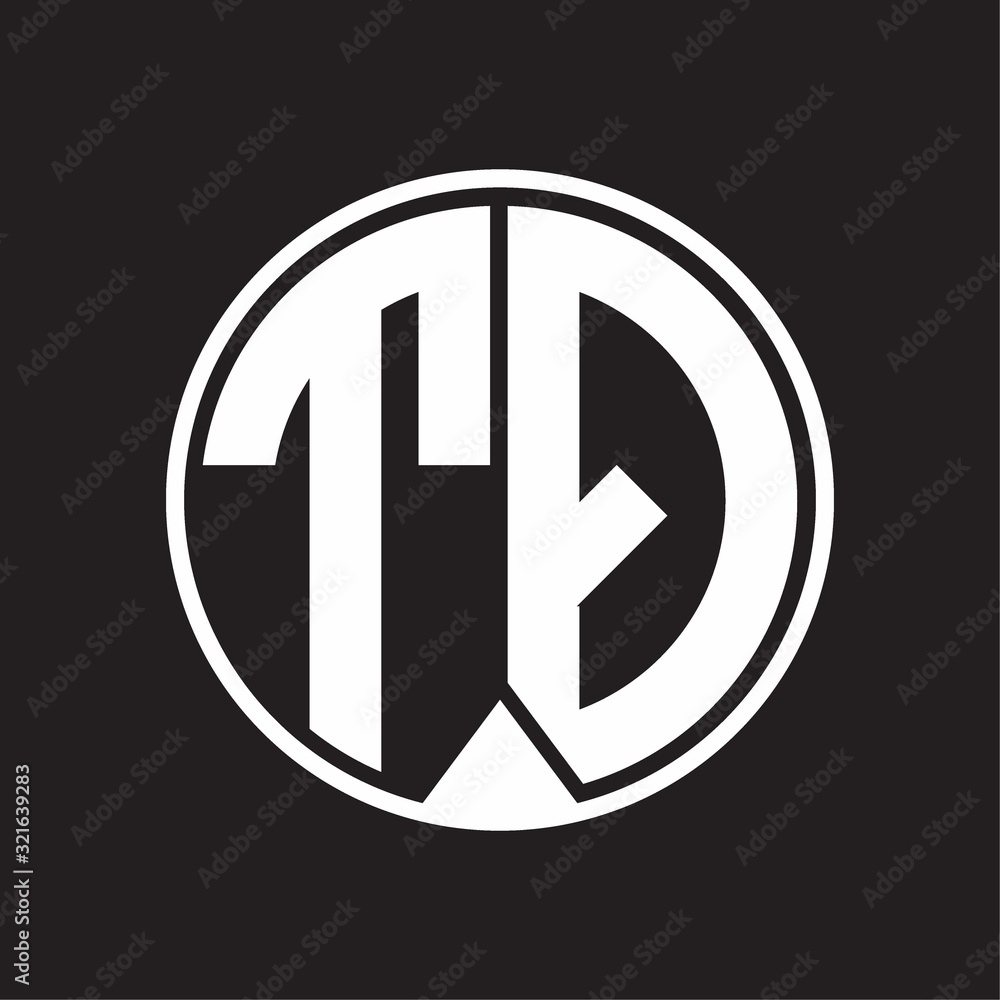 TQ Logo monogram circle with piece ribbon style on black background TQ Logo monogram circle with piece ribbon style on black background