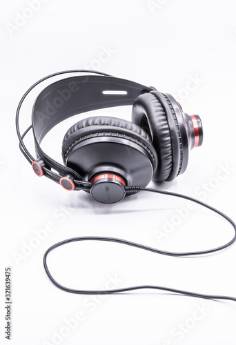 High-quality headphones on a white background.
