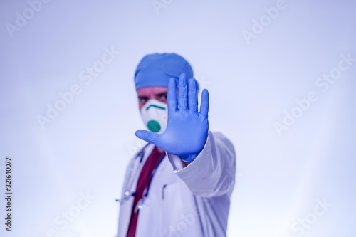 male lab technician doing research in the lab.