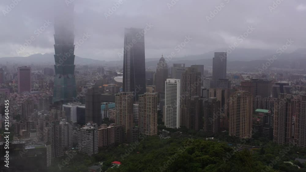Aerial Taiwan Downtown September 2019 Overcast Day 4K Mavic Pro Aerial video of downtown Taipei in Taiwan from Hushan Hiking trail on a cool foggy overcast day. Aerial Taiwan Downtown September 2019 Overcast Day 4K Mavic Pro Aerial video of downtown Taipei in Taiwan from Hushan Hiking trail on a cool foggy overcast day.