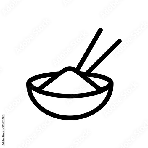 Noodles icon vector. Thin line sign. Isolated contour symbol illustration