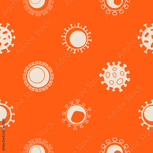 Seamless pattern with Coronavirus for your design