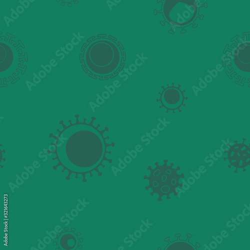 Seamless pattern with Coronavirus for your design