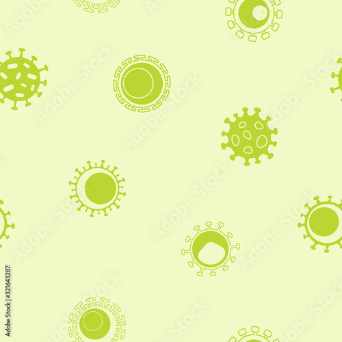 Seamless pattern with Coronavirus for your design