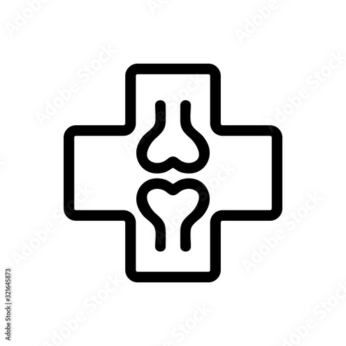 orthopedist icon vector. Thin line sign. Isolated contour symbol illustration