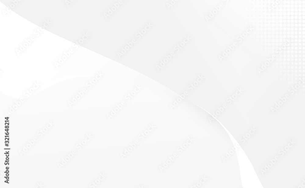 Abstract white and grey smooth gradient background. Vector illustration