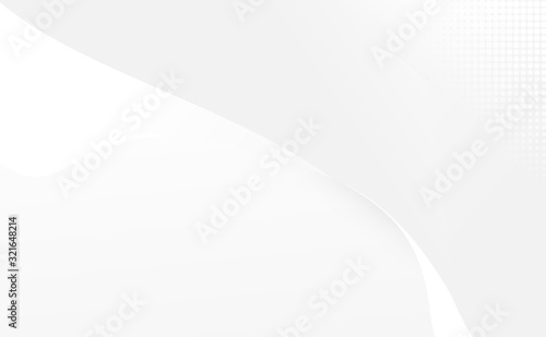 Abstract white and grey smooth gradient background. Vector illustration