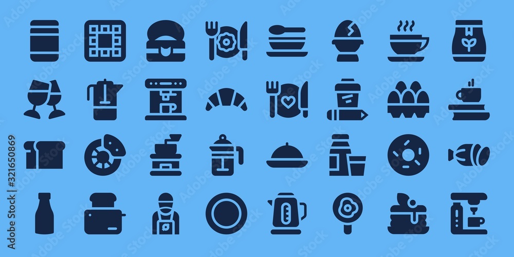 Modern Simple Set of breakfast Vector filled Icons Modern Simple Set of breakfast Vector filled Icons