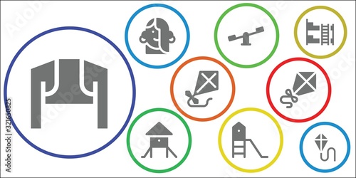 Modern Simple Set of children Vector filled Icons